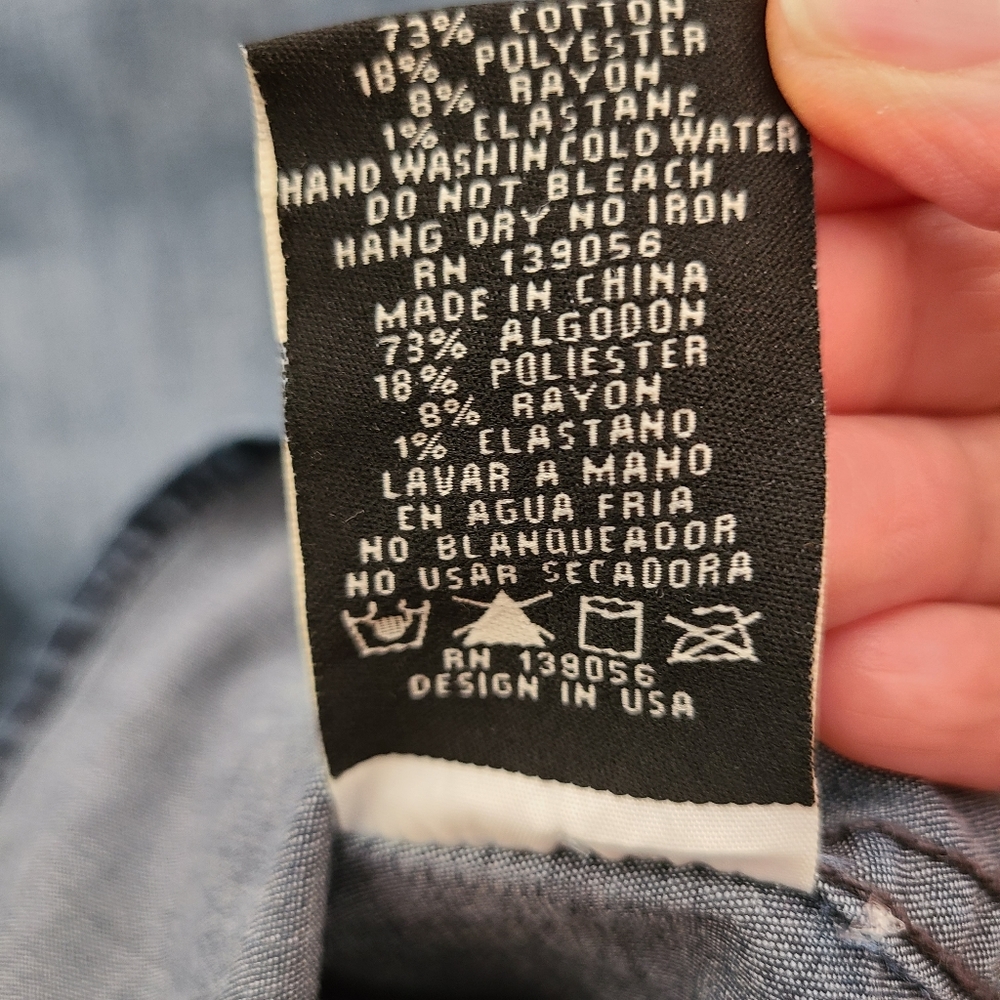 Jeans shirt with embroidery, size S - Picture 9 of 12